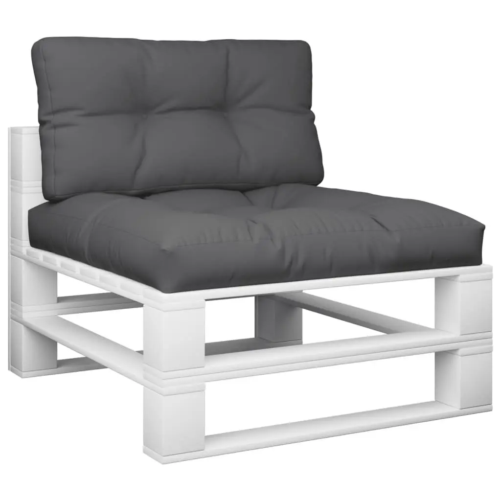 Pallet Cushions Anthracite 2 Pieces Soft Hollow Fibre Filling Durable Polyester Fabric