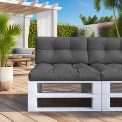 Compact Anthracite Pallet Cushion Set for Comfort