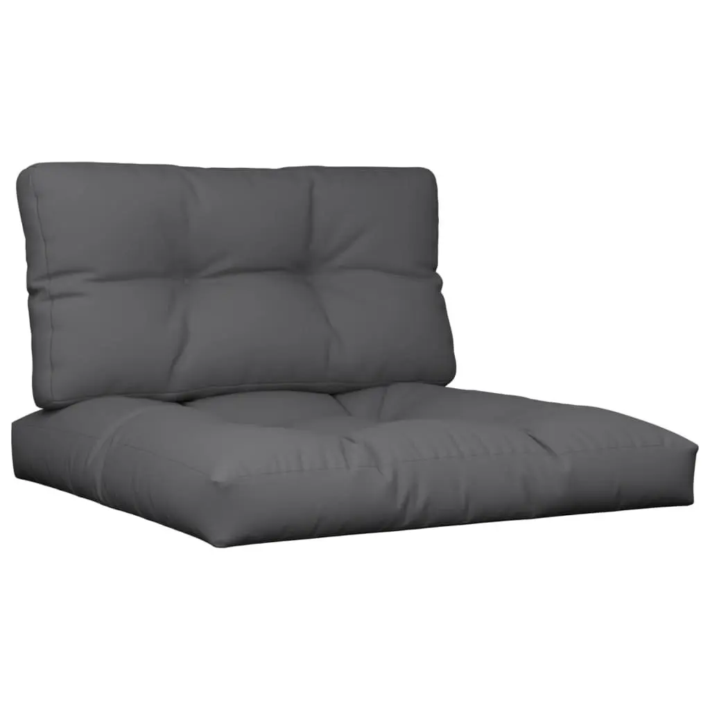Pallet Cushions Anthracite 2 pcs Outdoor Garden Sofa Seat Pad Cushion Set