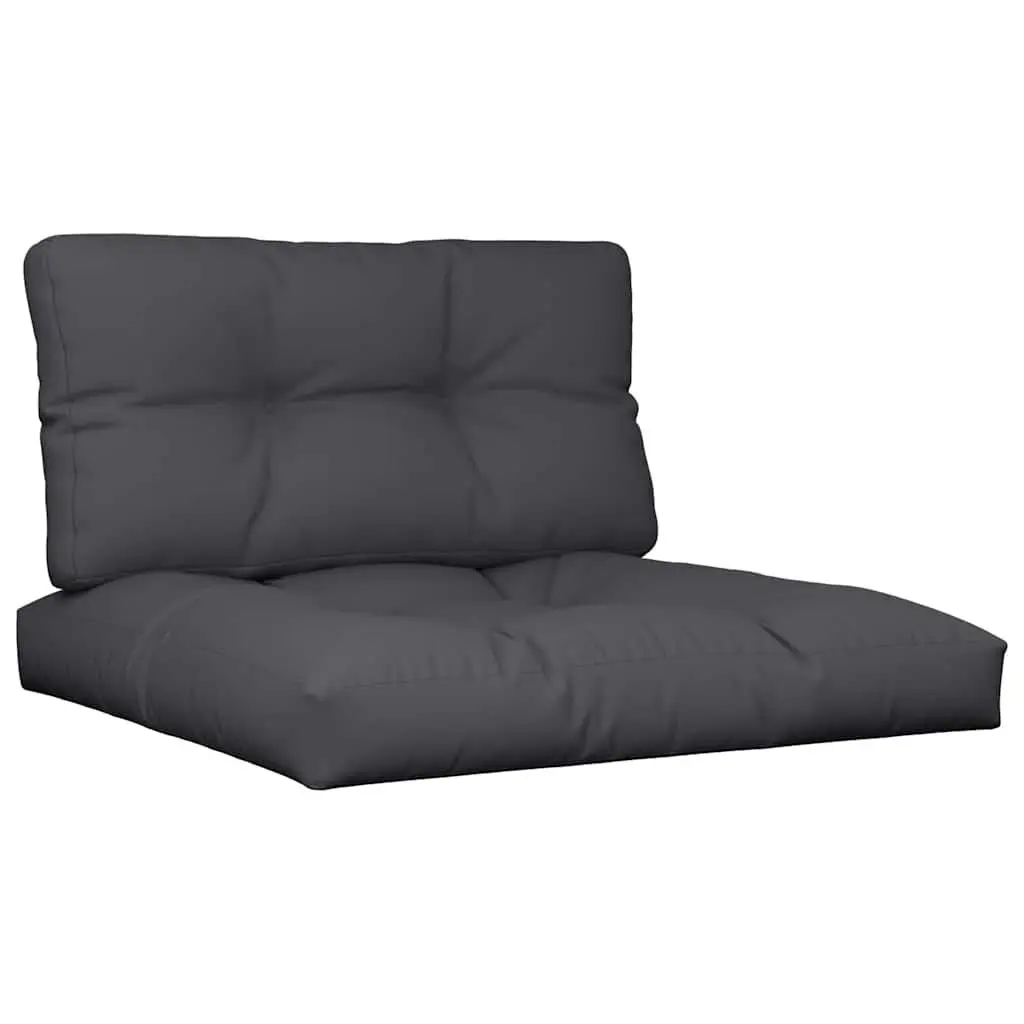 Pallet Cushions Black 2 pcs Outdoor Garden Sofa Seat Pad Polyester Fabric