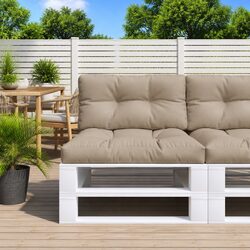 Pallet Cushions 2 Pieces Taupe Outdoor Garden Furniture Sofa Seat Pad Comfort