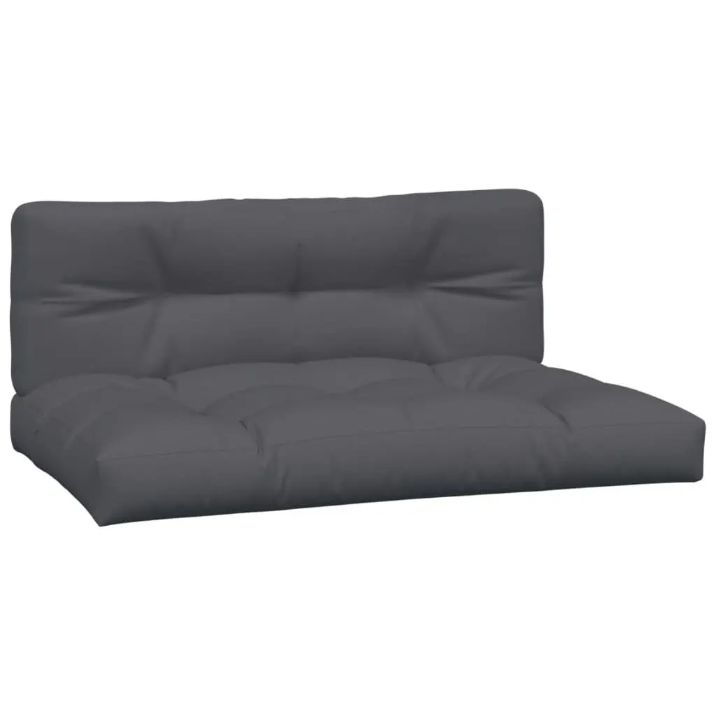 Outdoor Sofa Seat Pad Cushions Anthracite 2 Pieces Soft Hollow Fibre Filling Water Resistant Durable Polyester
