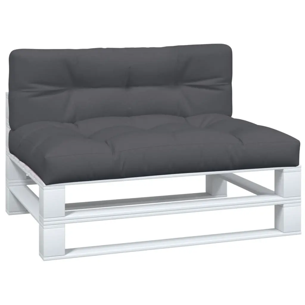 Outdoor Sofa Seat Pad Cushions Anthracite 2 Pieces Soft Hollow Fibre Filling Water Resistant Durable Polyester