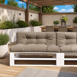 Concise Taupe Pallet Cushion Set – 2 Pieces of Comfort