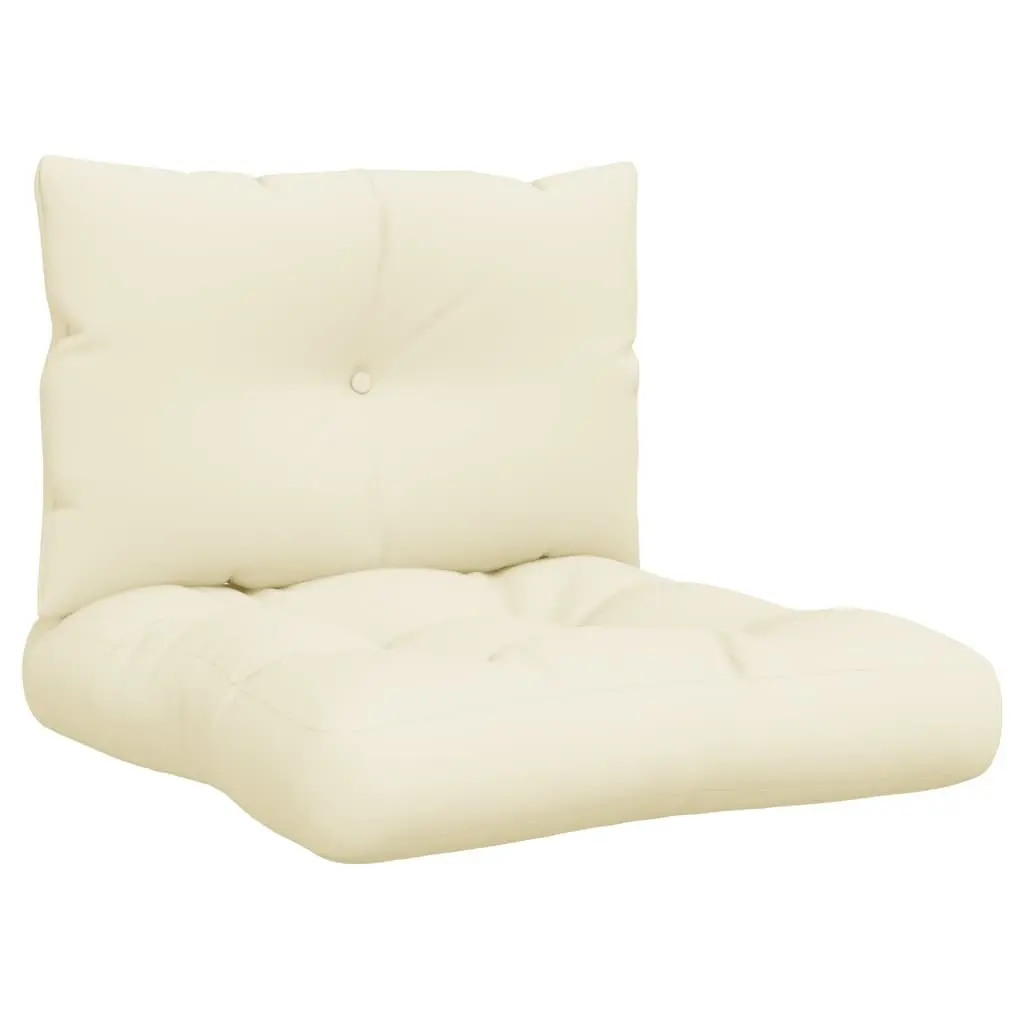 Pallet Cushions Cream 2 pcs Outdoor Garden Sofa Seating Pad Durable Polyester Fabric