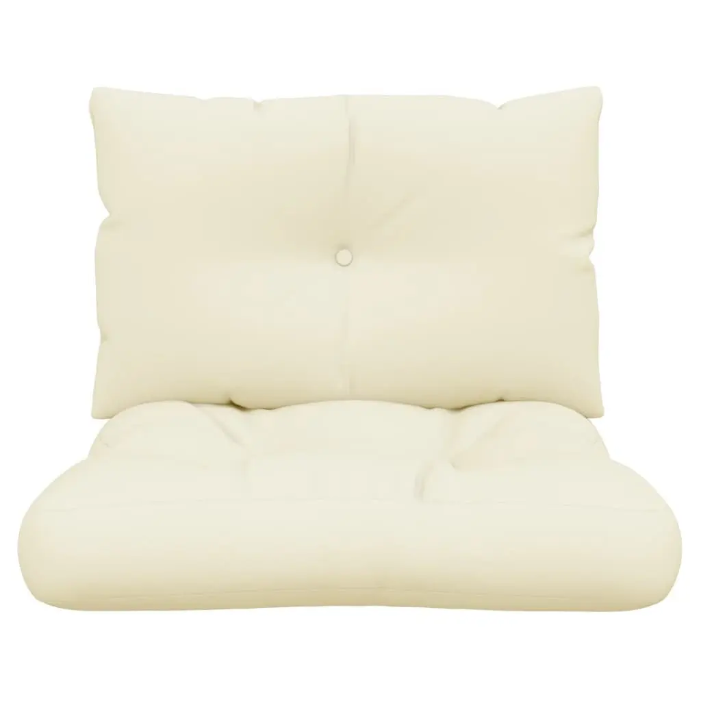 Pallet Cushions Cream 2 pcs Outdoor Garden Sofa Seating Pad Durable Polyester Fabric