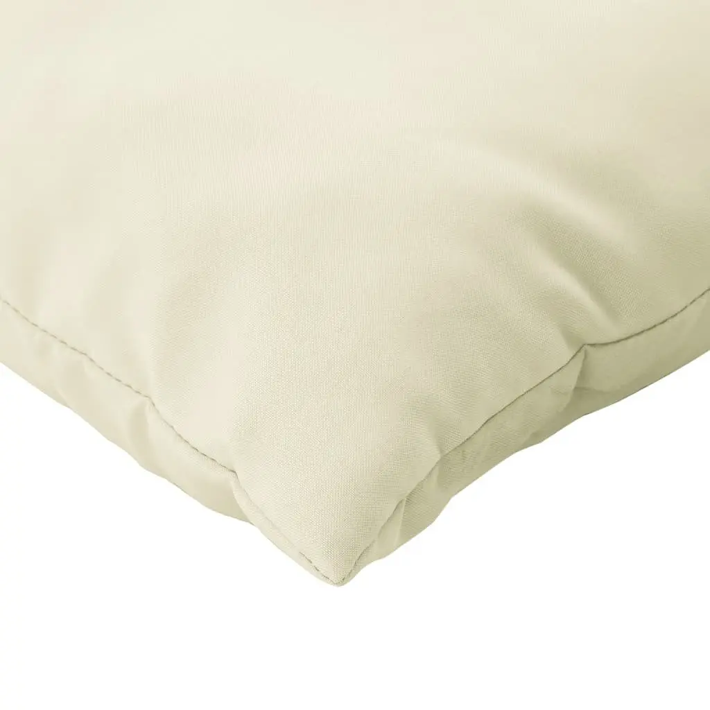 Pallet Cushions Cream 2 pcs Outdoor Garden Sofa Seating Pad Durable Polyester Fabric