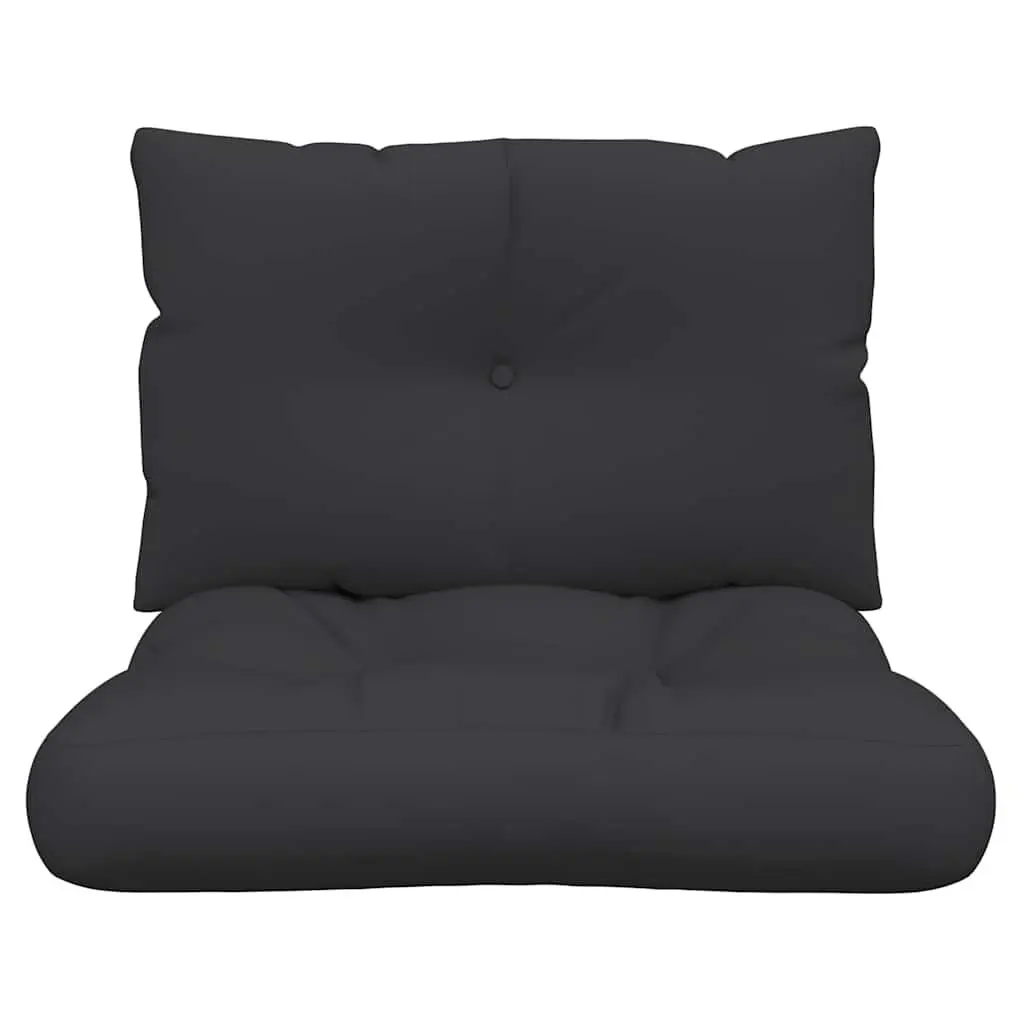 Pallet Cushions Black 2 pcs Outdoor Garden Sofa Seat Pad Filling Comfort