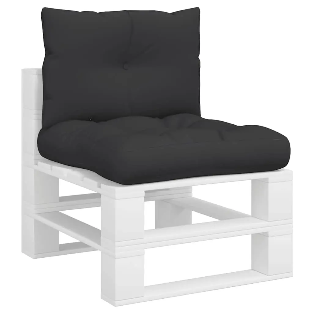 Pallet Cushions Black 2 pcs Outdoor Garden Sofa Seat Pad Filling Comfort