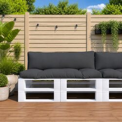 Compact and Comfortable Anthracite Pallet Cushions 2 pcs