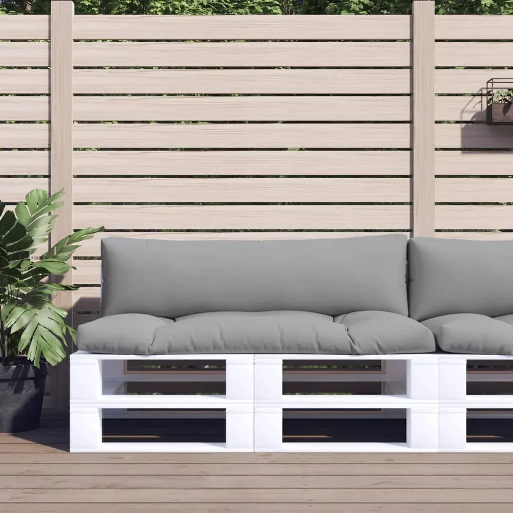 Pallet Cushions Grey 2 pcs Outdoor Indoor Seat Pad Durable Polyester Fabric