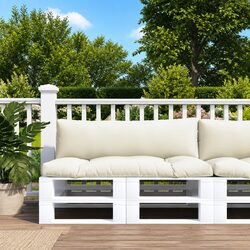 2-Piece Cream Cushions for Garden Seating