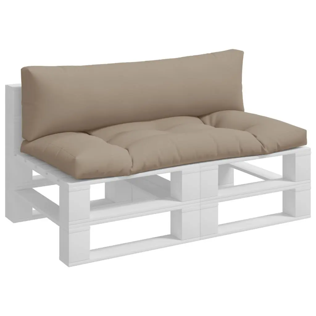 Pallet Cushions Taupe 2 pcs Soft Filling Outdoor Garden Furniture Seat Pad