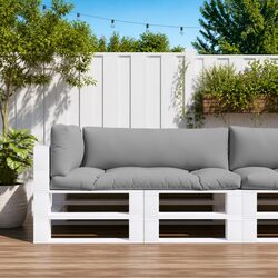 Grey Fabric Pallet Cushions - 3 Cushions