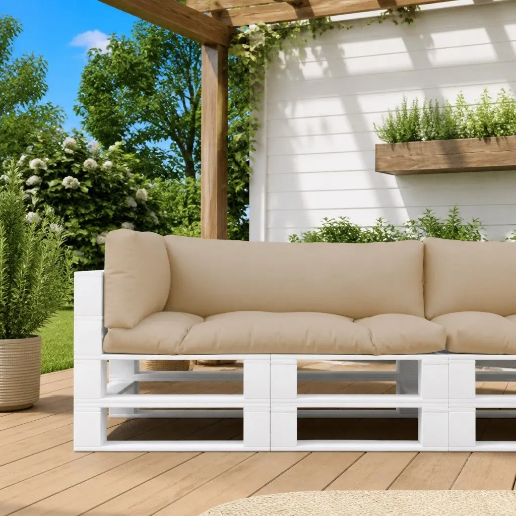 Pallet Cushions Taupe 3 Pieces Outdoor Garden Furniture Seat Pad Comfort