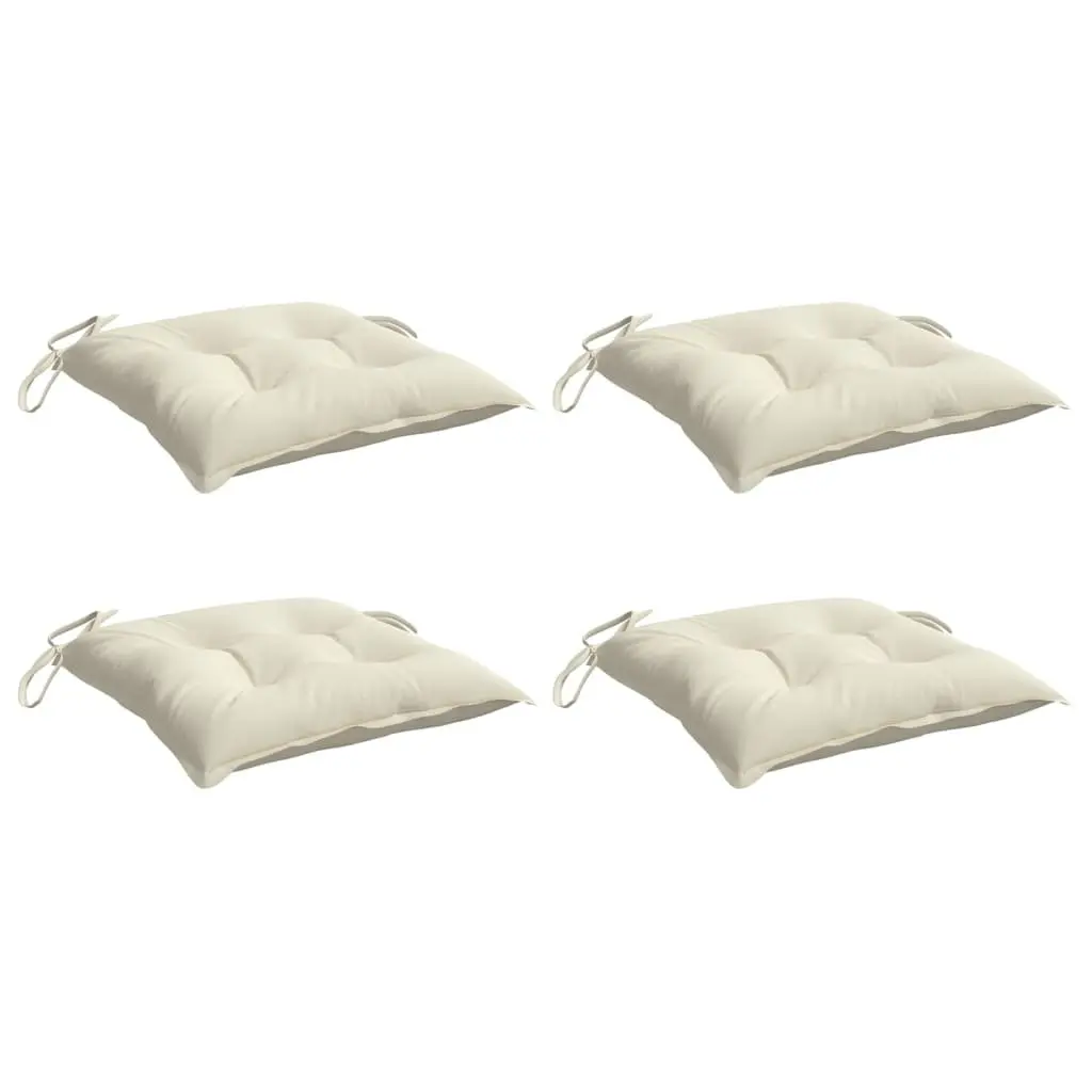 Chair Cushions Cream 50x50cm Non-Slip Oxford Fabric 4 Pieces Outdoor Garden Patio Seat Pad