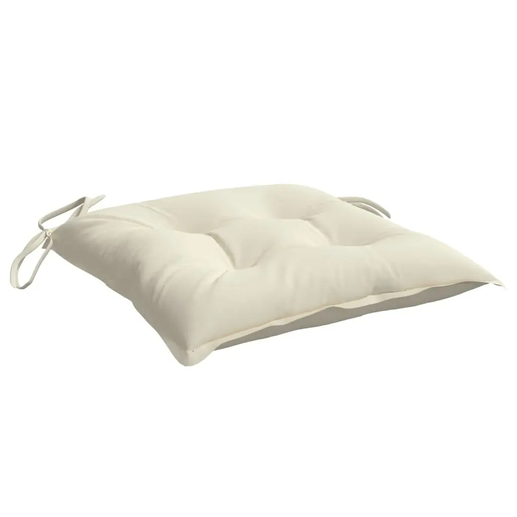 Chair Cushions Cream White 50x50cm Non-Slip Oxford Fabric 6 Piece Outdoor Garden Patio Seat Pad