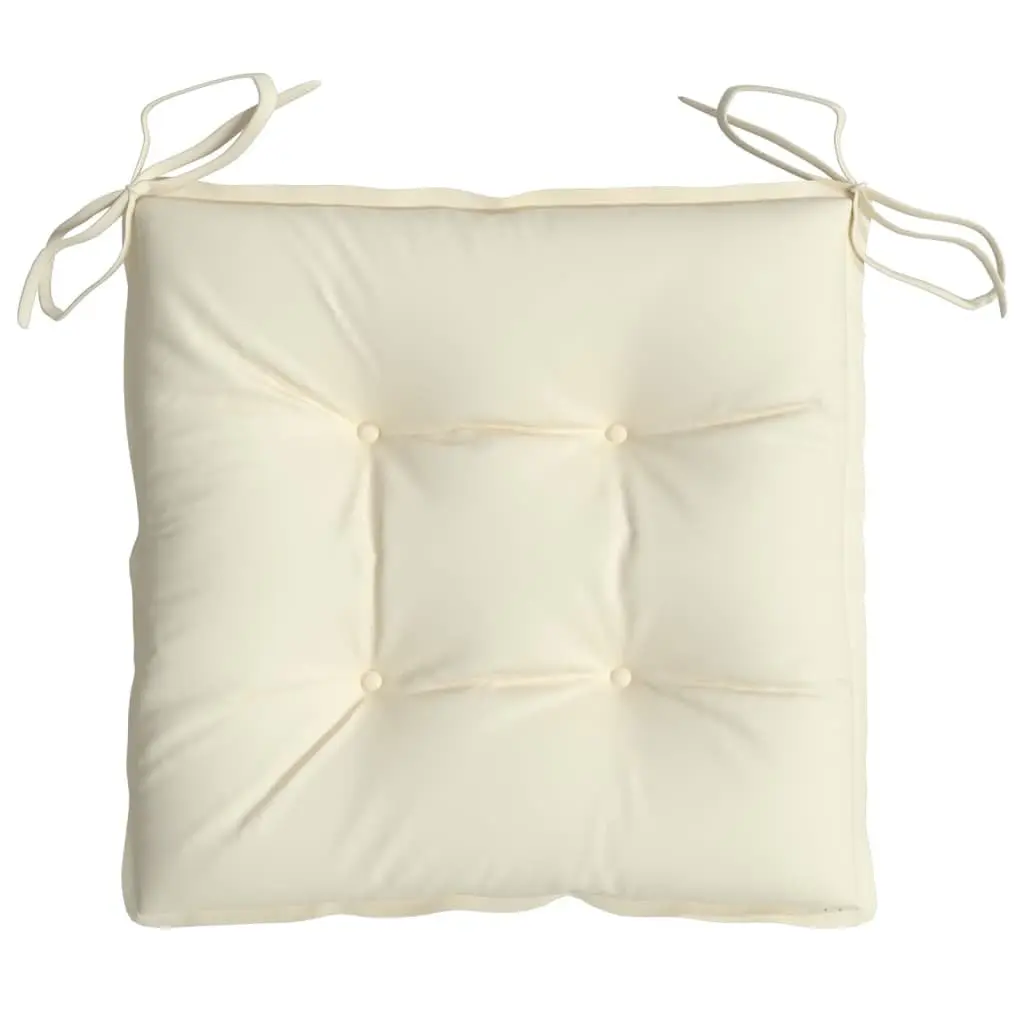 Chair Cushions Cream White 50x50cm Non-Slip Oxford Fabric 6 Piece Outdoor Garden Patio Seat Pad