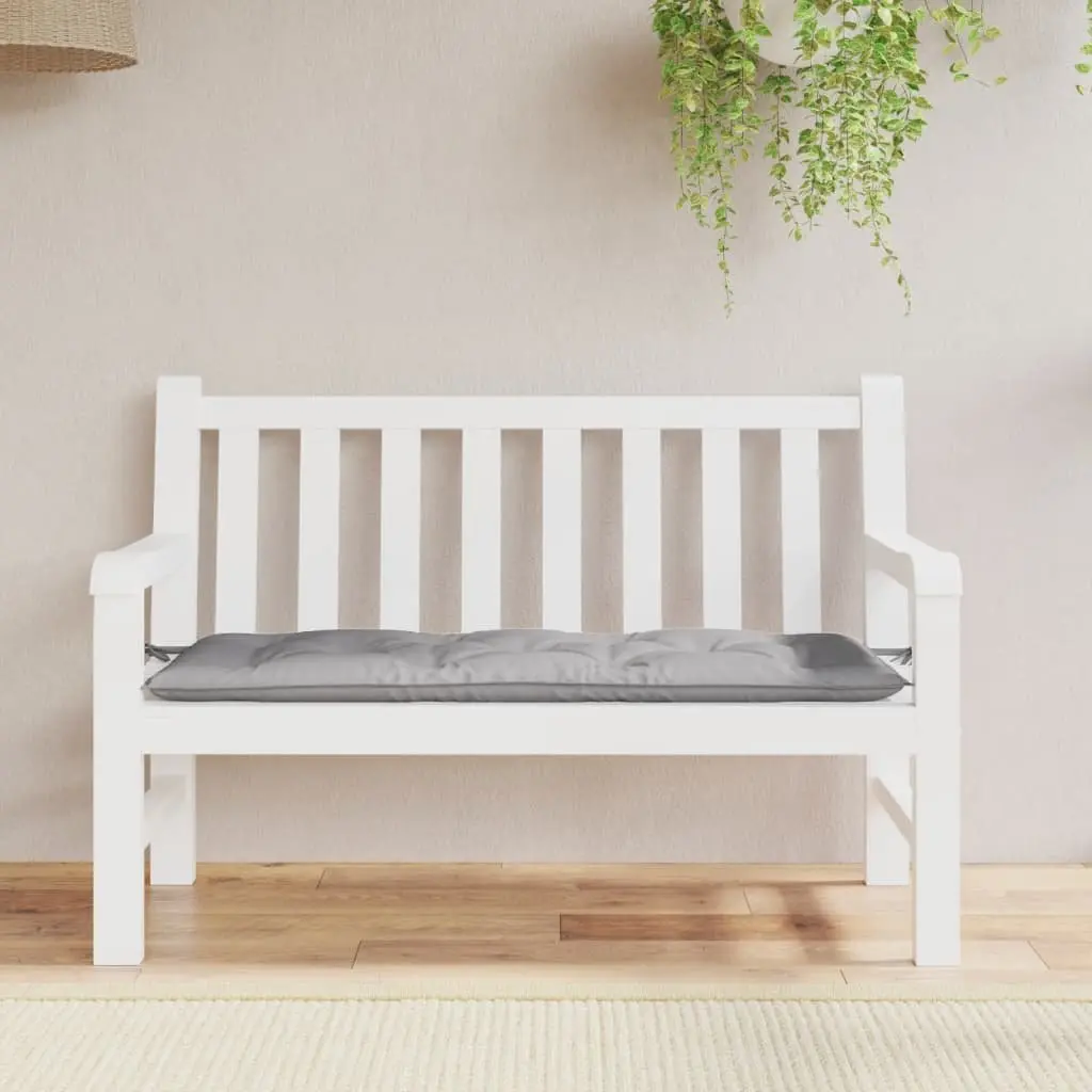 Garden Bench Cushion Grey 120x50x7cm Outdoor Patio Seat Pad Water Resistant