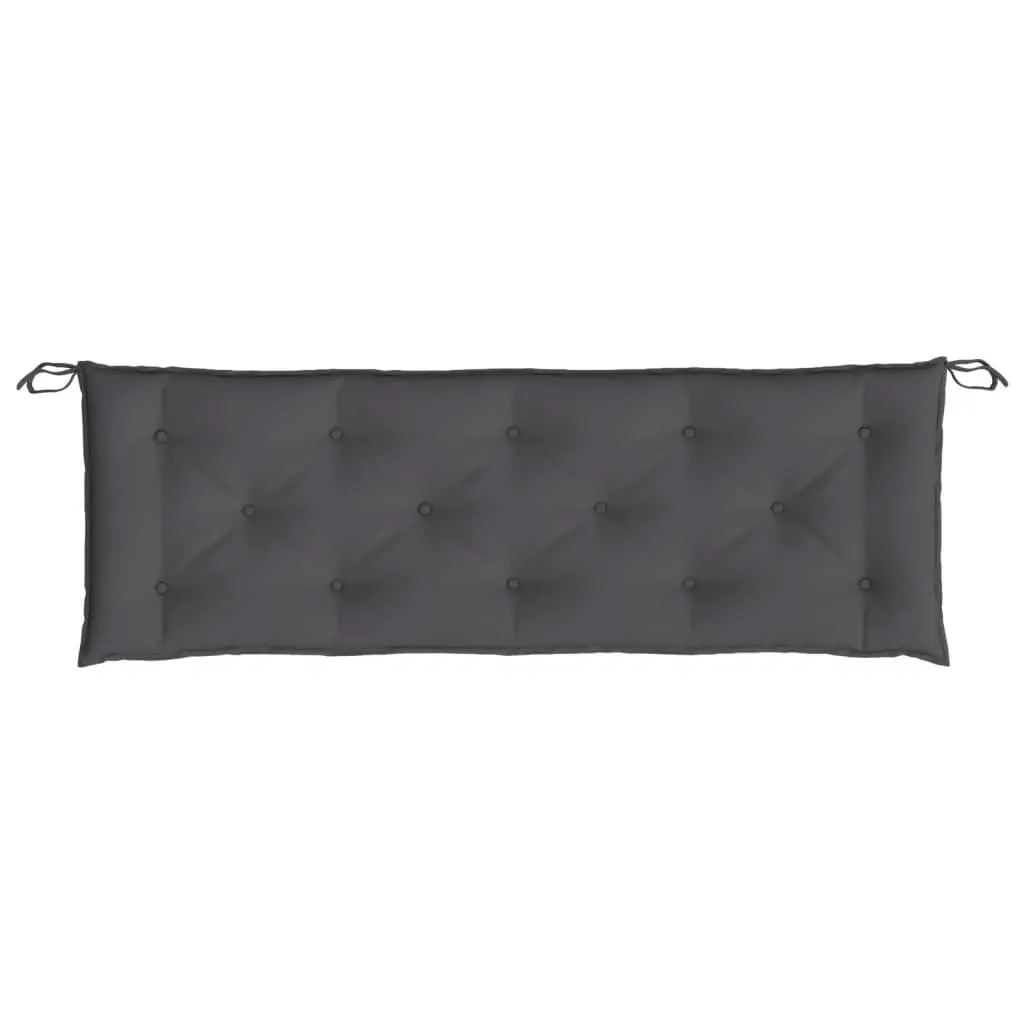 Garden Bench Cushion Anthracite 150x50x7cm Outdoor Patio Seat Pad Non-slip Attachment