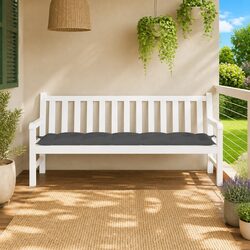 Concise Anthracite Garden Bench Cushion 180x50x7cm