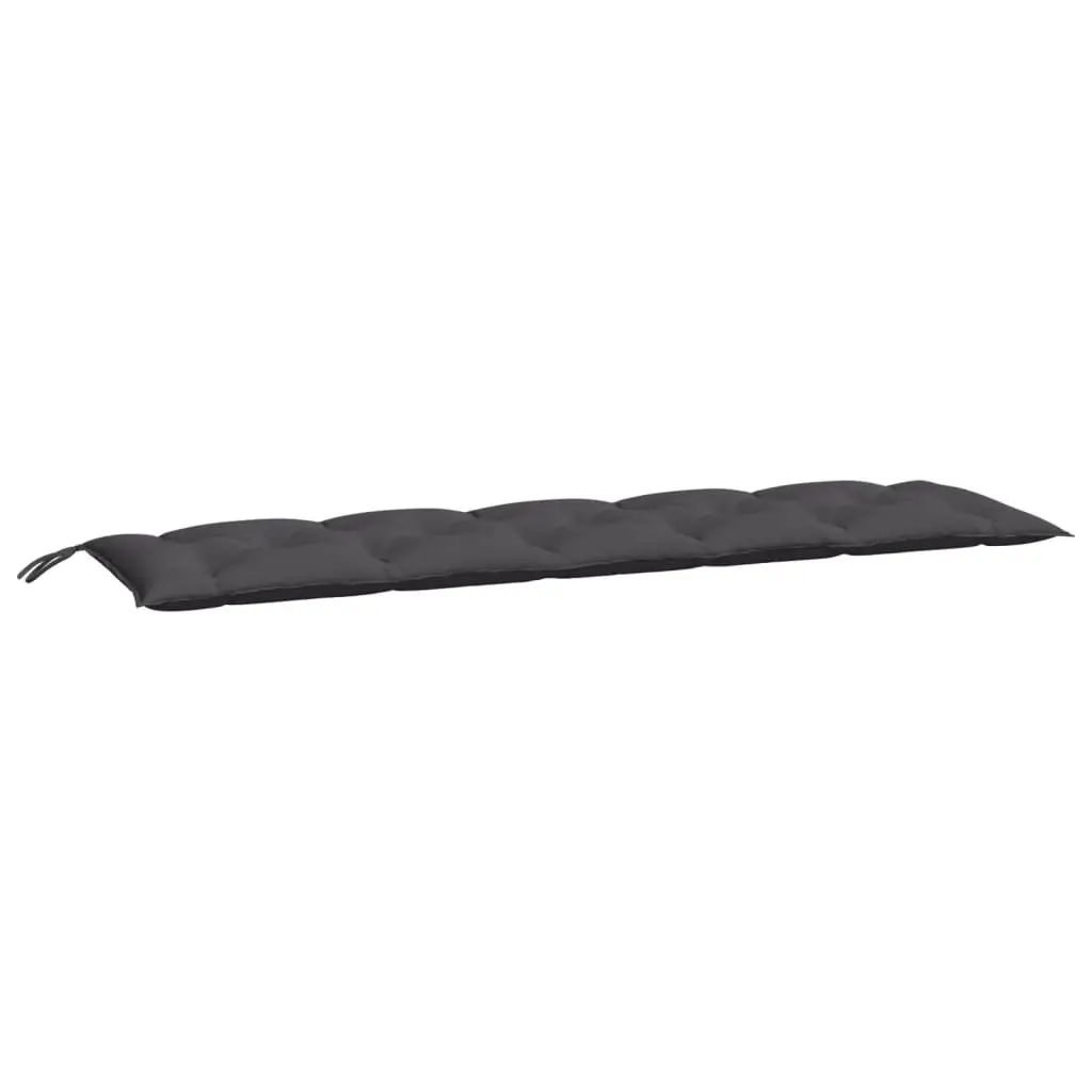 Garden Bench Cushion Anthracite 180x50x7cm Durable Oxford Fabric Soft Hollow Fibre Filling Non-Slip Ropes