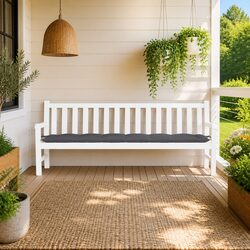Concise Anthracite Garden Bench Cushion 200x50x7cm