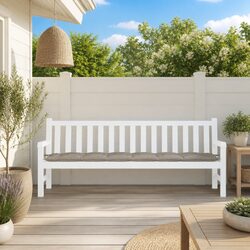 Garden Bench Cushion - Taupe Oxford Fabric for Comfort 200x50x7 cm
