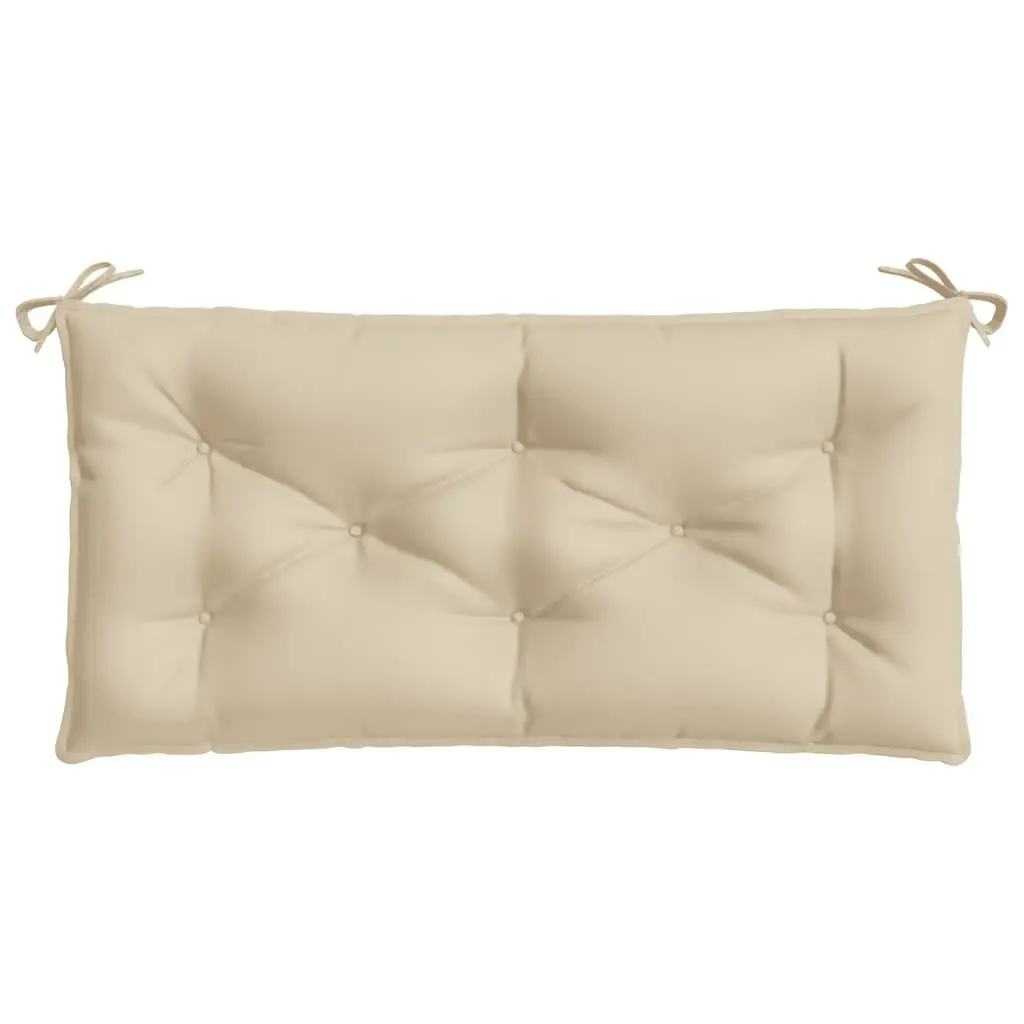 Garden Bench Cushions Beige 100 x 50 x 7 cm Oxford Fabric Water-Resistant 2 Pcs