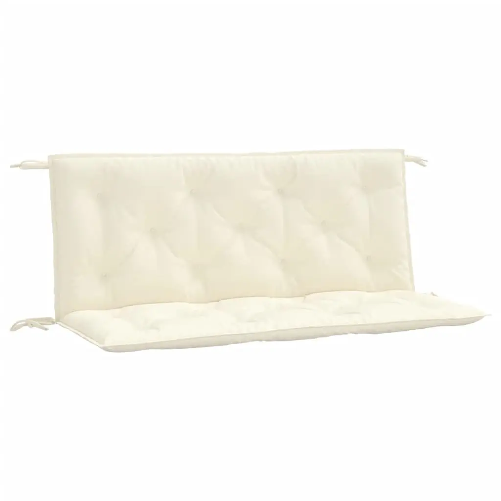 Garden Bench Cushions Cream 120 x 50 x 7 cm Water Resistant 2 Pack