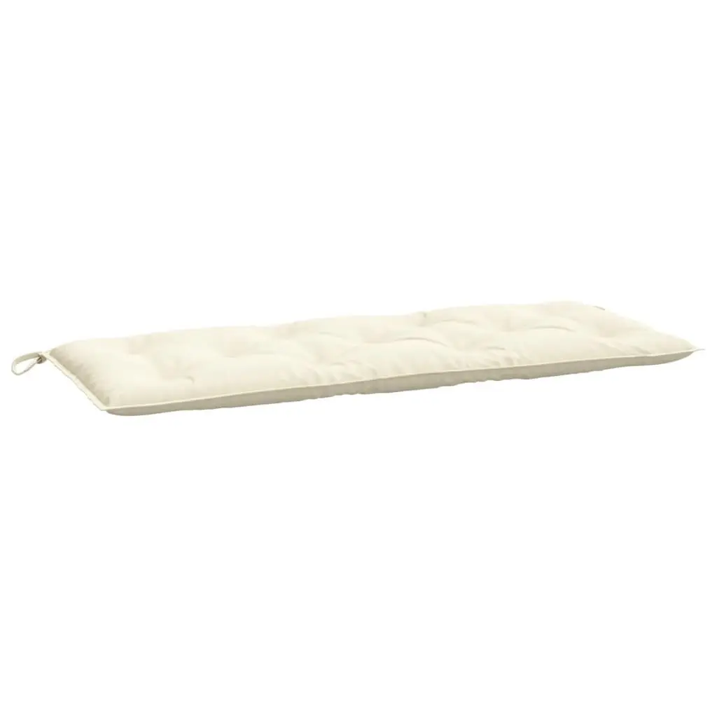 Garden Bench Cushions Cream 120 x 50 x 7 cm Water Resistant 2 Pack