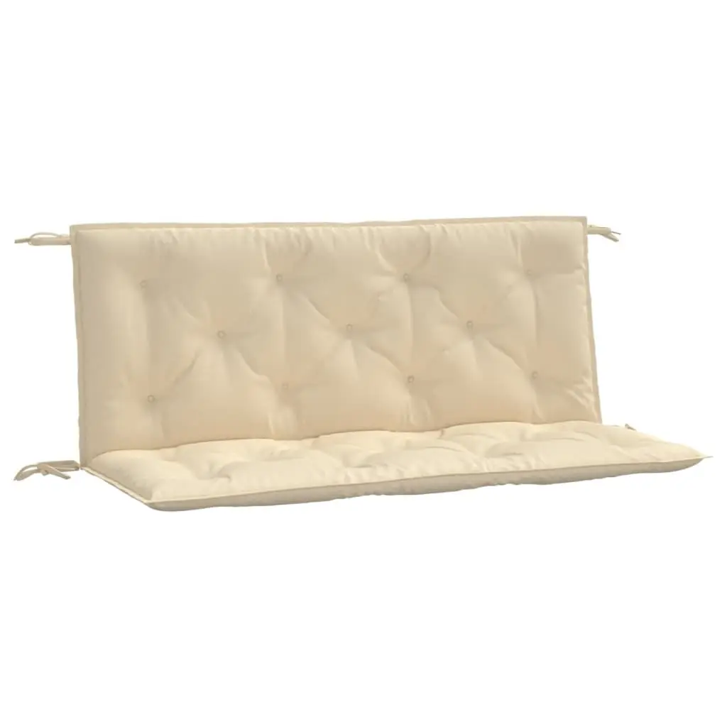 Garden Bench Cushions Beige 120x50x7 cm Oxford Fabric Durable Soft Filling Non-Slip Ropes