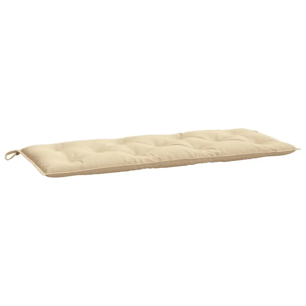 Garden Bench Cushions Beige 120x50x7 cm Oxford Fabric Durable Soft Filling Non-Slip Ropes