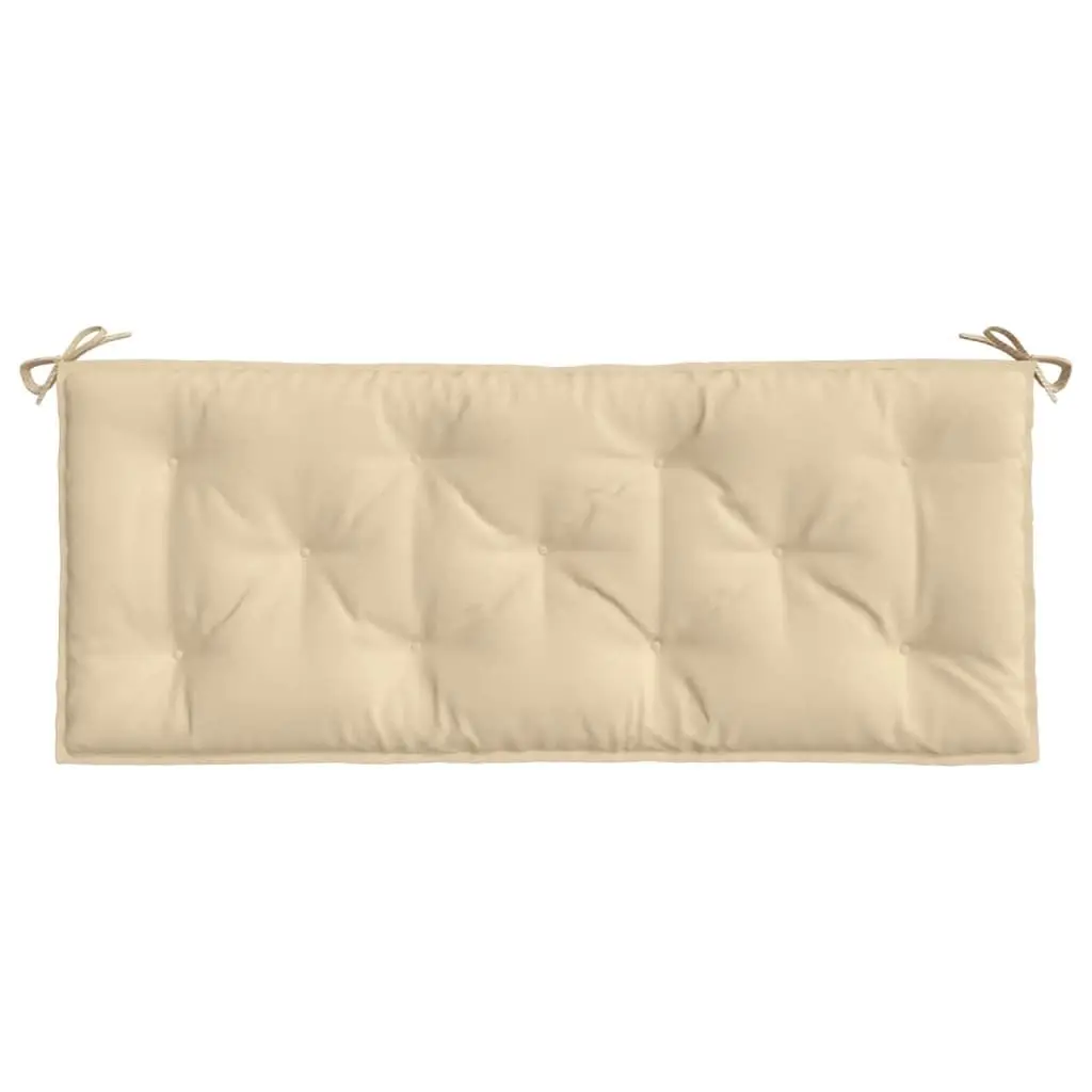 Garden Bench Cushions Beige 120x50x7 cm Oxford Fabric Durable Soft Filling Non-Slip Ropes