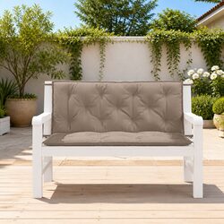 Garden Bench Cushions - Taupe, 2 Pack for Comfort