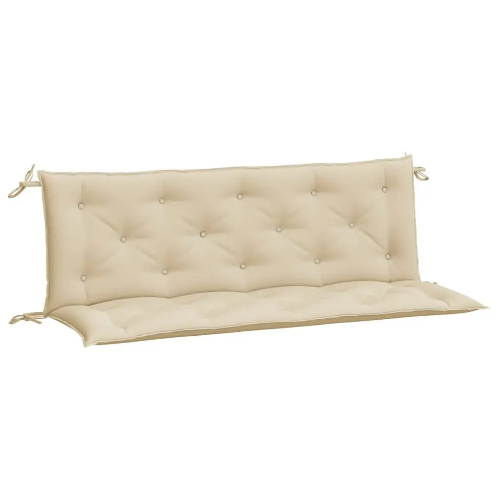 Garden Bench Cushions Beige 150 x 50 x 7 cm Oxford Fabric Hollow Fibre Filling 2 Pieces