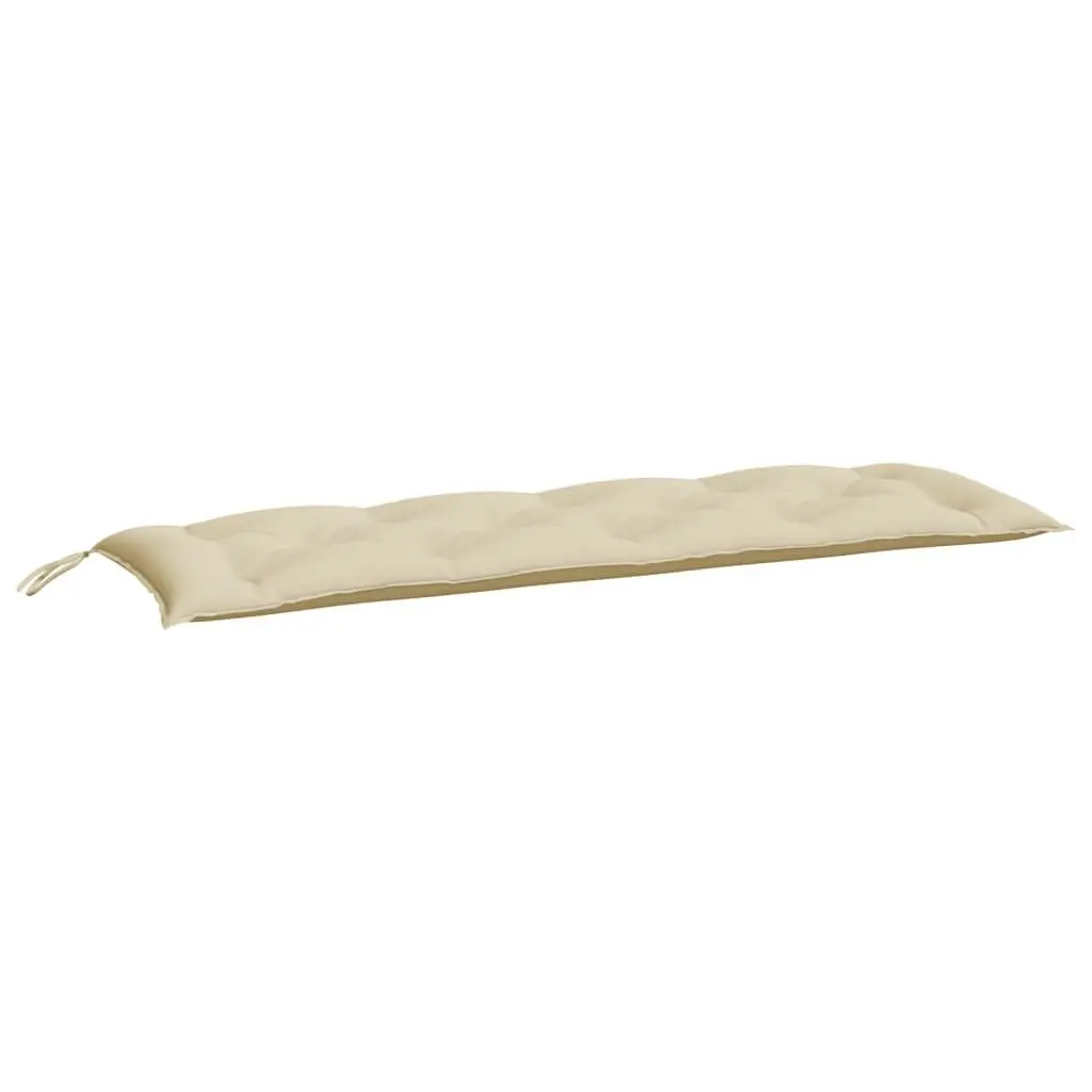 Garden Bench Cushions Beige 150 x 50 x 7 cm Oxford Fabric Hollow Fibre Filling 2 Pieces