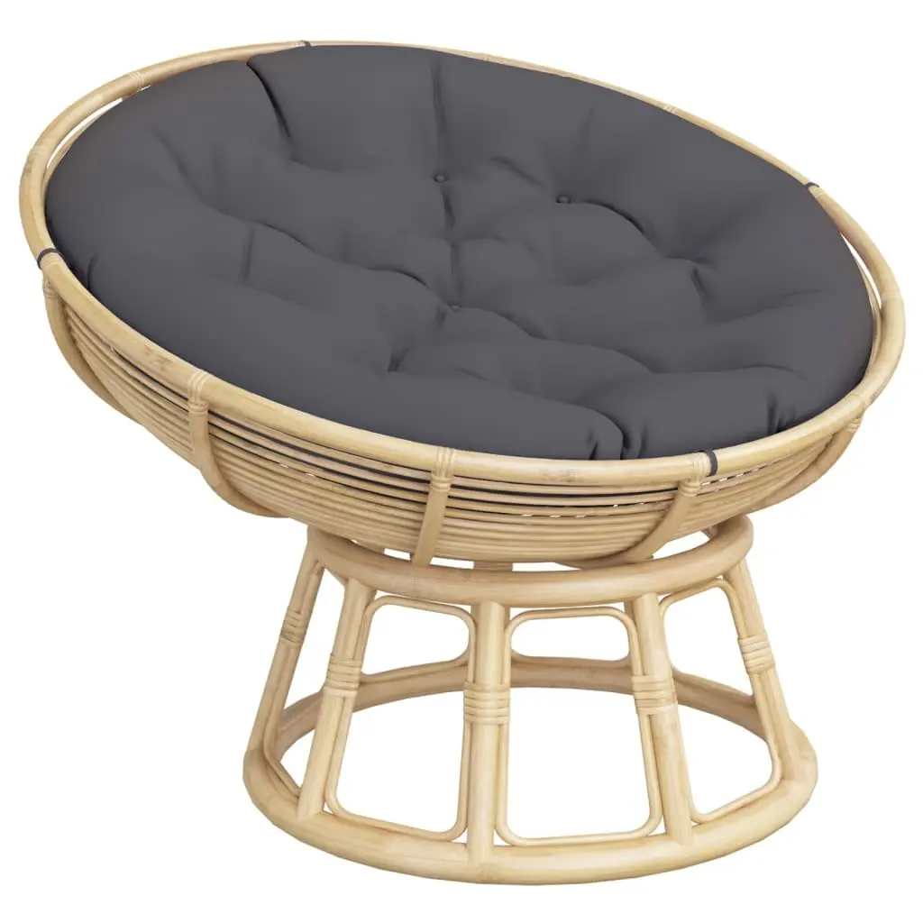Round Outdoor Cushion Anthracite Chair Pad Garden Patio Furniture Seat Pillow
