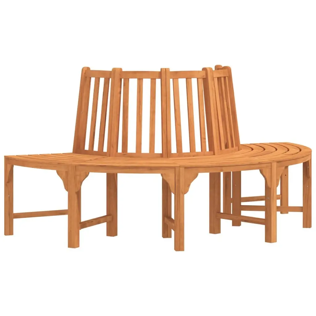 Half Round Tree Bench Ø208cm Outdoor Seating Solid Wood Eucalyptus Garden Wrap
