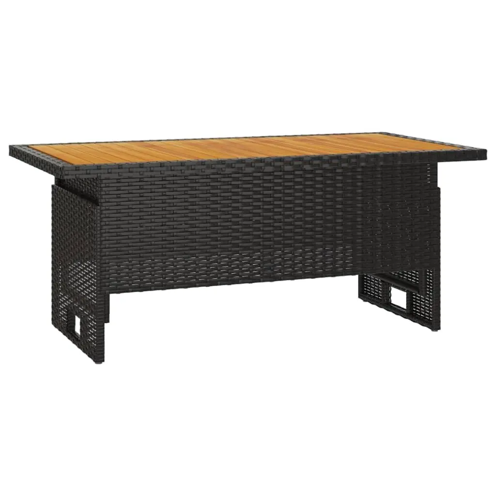 Garden Lounge Set 3 Piece Outdoor Furniture Black Poly Rattan Patio Seating
