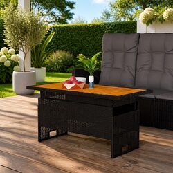 Compact and Versatile Lift-Top Garden Table
