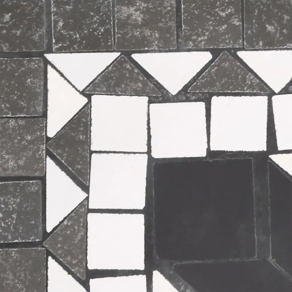 Outdoor Parasol Base Square Black Iron Frame Ceramic Tile Surface 12kg