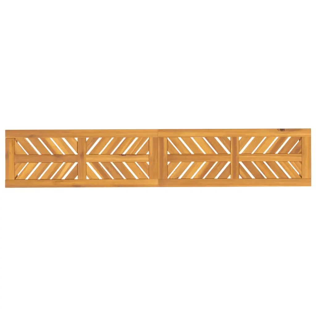 Garden Bench Brown 180cm Solid Wood Fishbone Pattern Slats Outdoor Seating