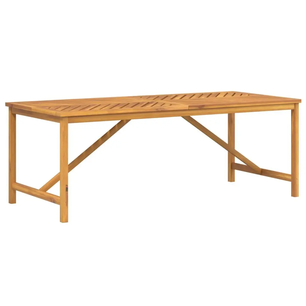 Garden Dining Table 200x90x74cm Outdoor Patio Furniture Solid Wood Acacia Brown