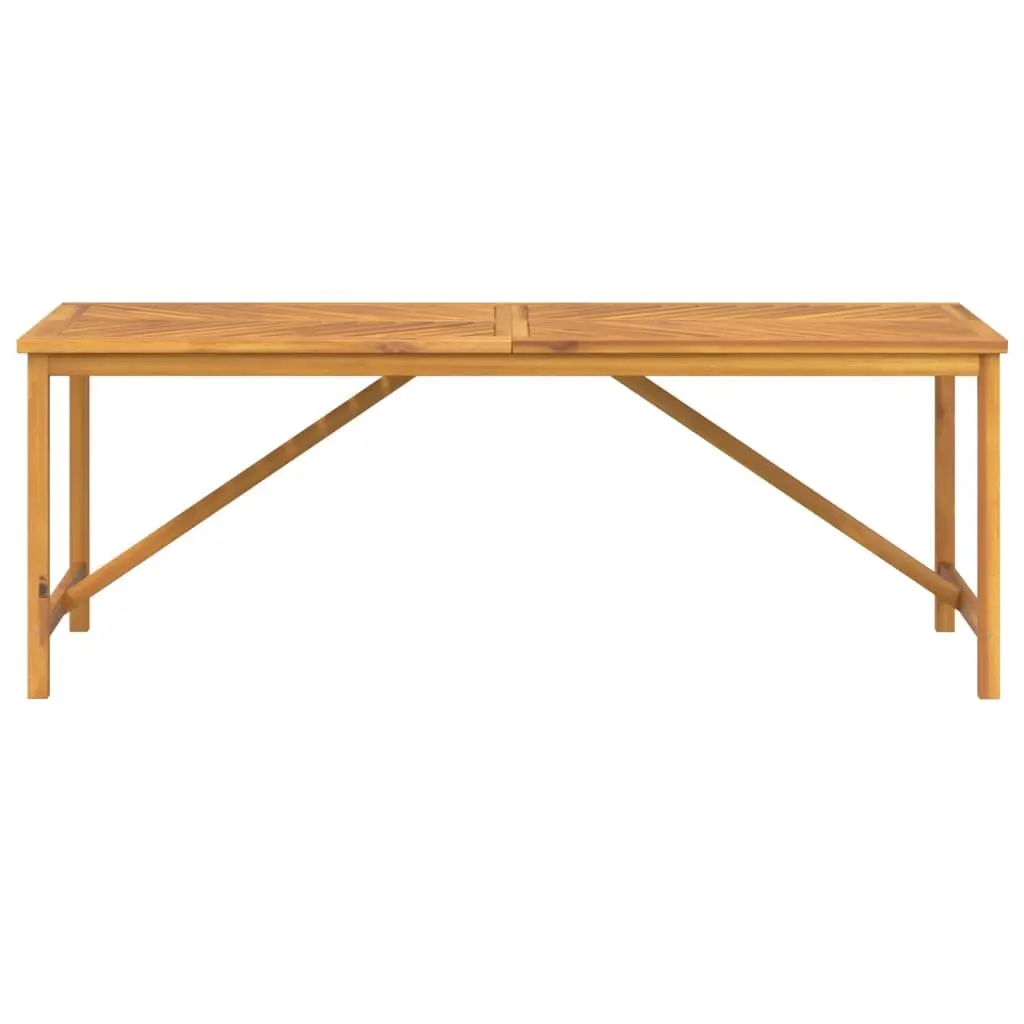 Garden Dining Table 200x90x74cm Outdoor Patio Furniture Solid Wood Acacia Brown
