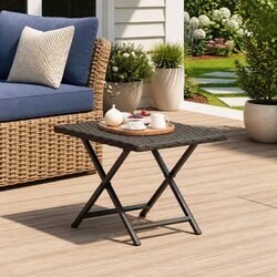 Folding Outdoor Table 45x35x32 cm in Black