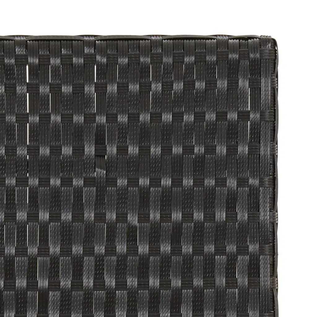 Folding Table Black 45x35x32 cm Outdoor Garden Patio Furniture Poly Rattan