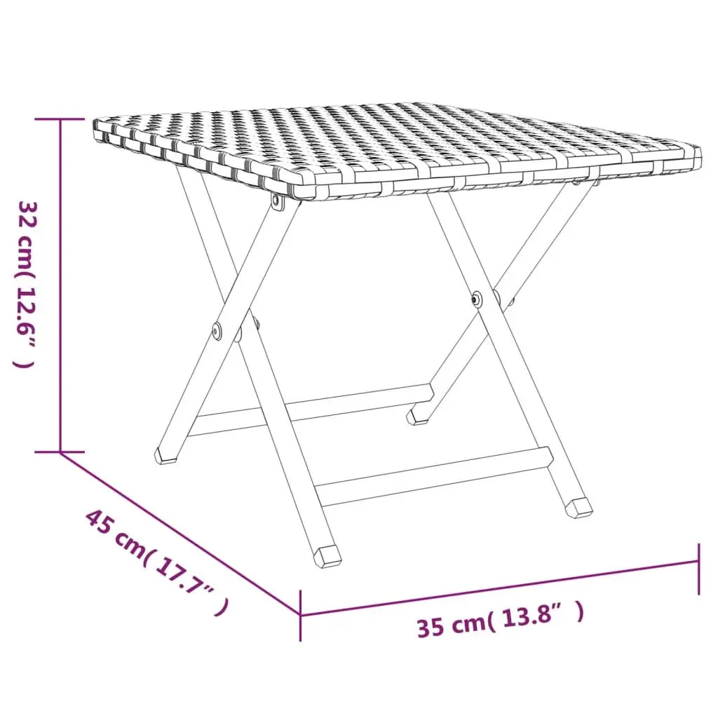 Grey Folding Table for Outdoor Use