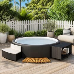 Hot Tub Surround with Bench and Storage Options