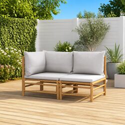 Compact Bamboo Lounge Set with Comfortable Seating